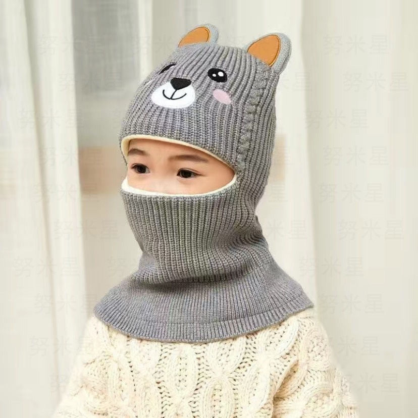 Beanies Baby Ring Hat Pompom Winter Children Hats Knitted Cute Cap for Baby