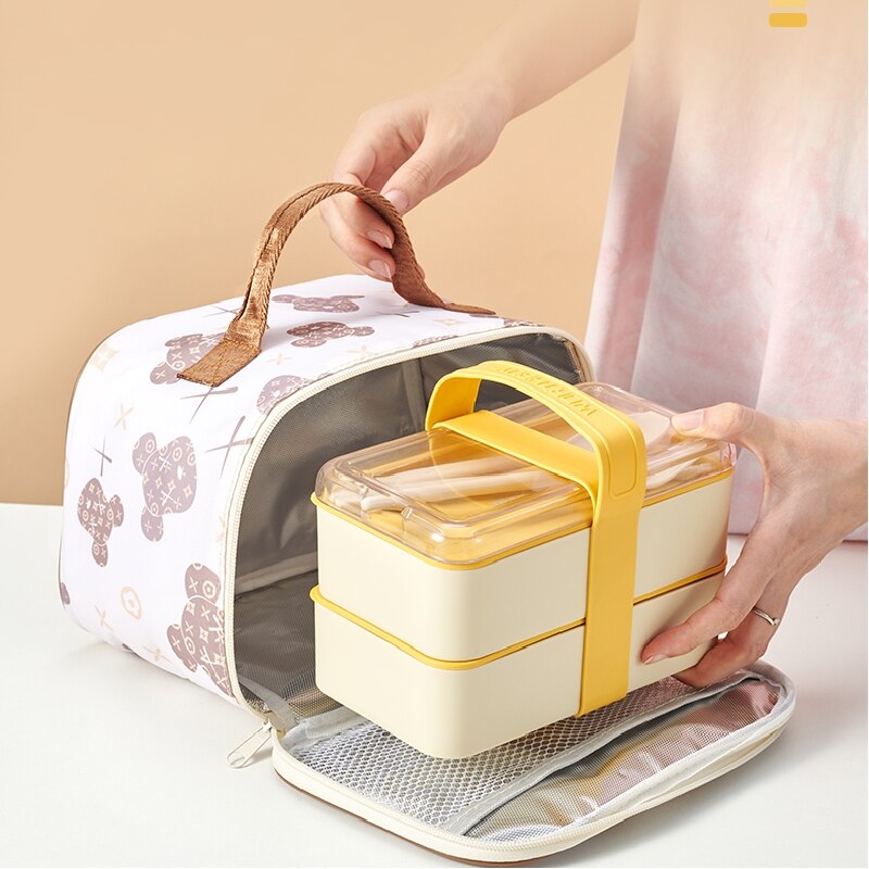 Bento School LunchBox Tiffin Box for Kids Kids with Bag Tableware for School Sandwich