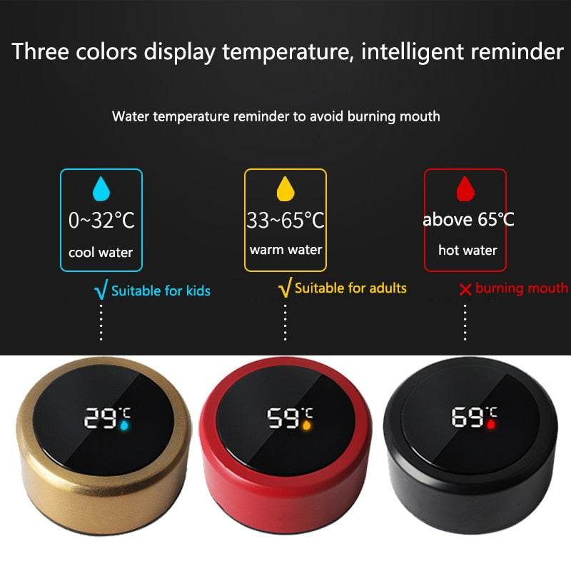 smart digital water bottle keeps cold and heat thermal bottle Stainless Steel