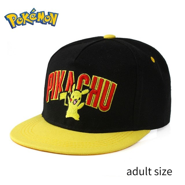 Pokemon Pikachu Baseball Cap Anime Cartoon Figure Cosplay Hat Adjustable Women Men