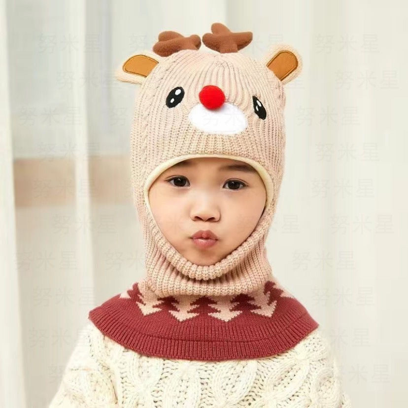 Beanies Baby Ring Hat Pompom Winter Children Hats Knitted Cute Cap for Baby